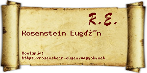 Rosenstein Eugén névjegykártya